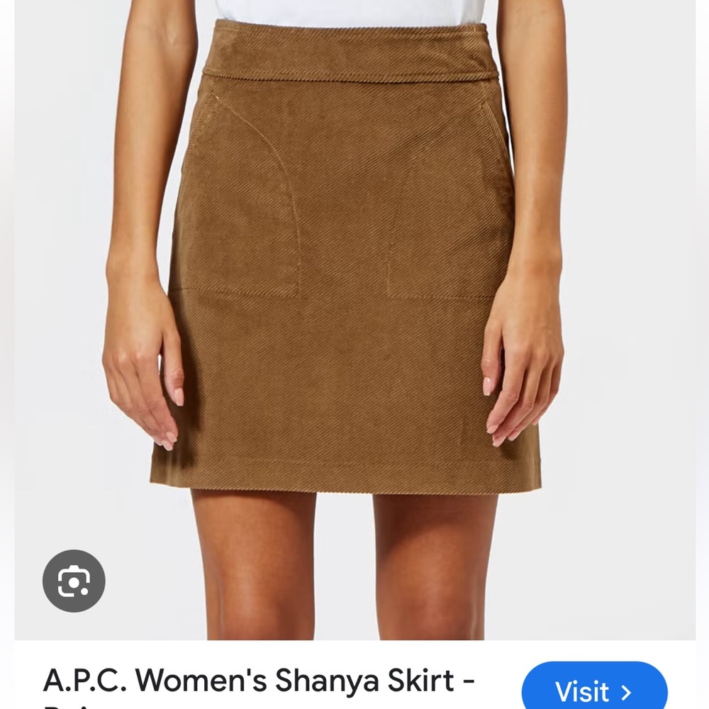 ⭐️NWT!⭐️A.P.C. Rue Madam Paris Shanya Corduroy Mini Skirt w Lg Pockets Size 2